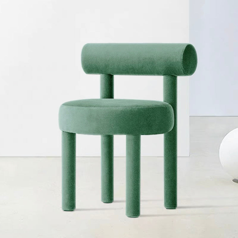 Modern Style Side Chair Upholstered Open Back Armless Dining Chair for Home