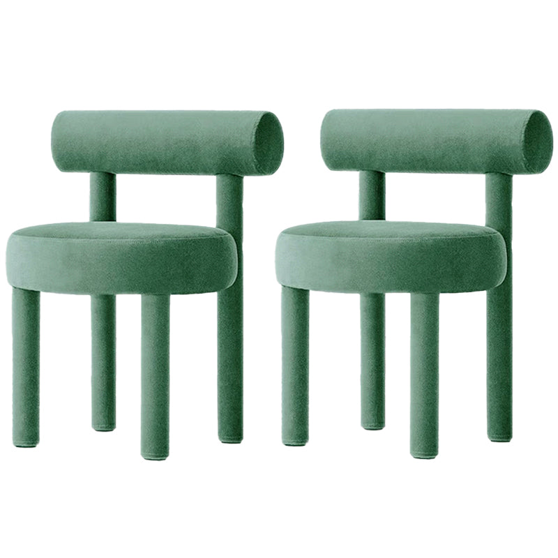 Modern Style Side Chair Upholstered Open Back Armless Dining Chair for Home