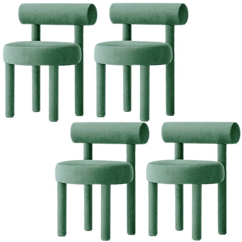 Modern Style Side Chair Upholstered Open Back Armless Dining Chair for Home