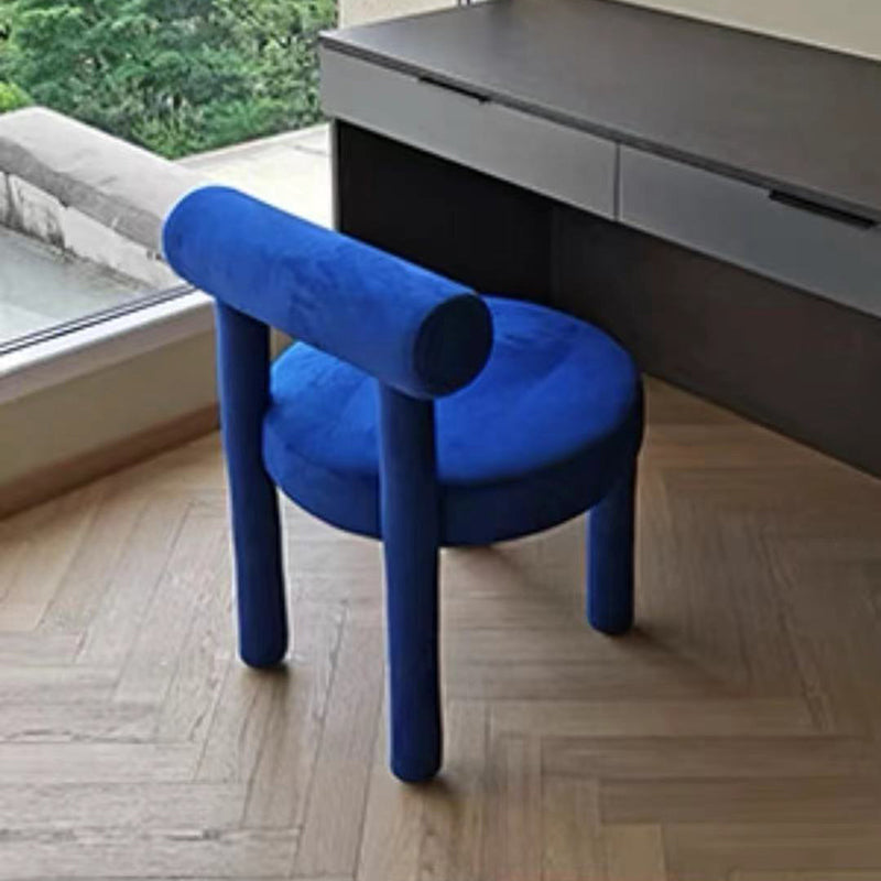 Modern Style Side Chair Upholstered Open Back Armless Dining Chair for Home