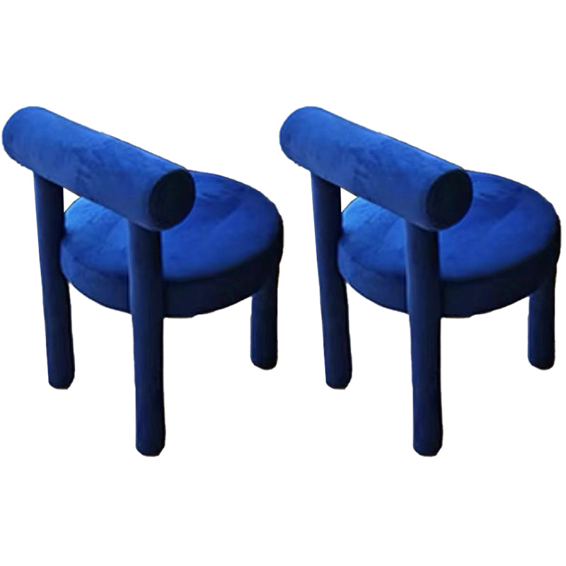 Modern Style Side Chair Upholstered Open Back Armless Dining Chair for Home