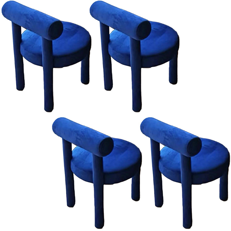 Modern Style Side Chair Upholstered Open Back Armless Dining Chair for Home