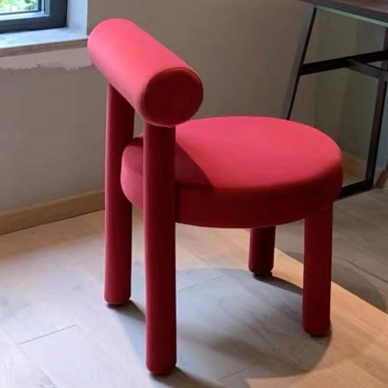 Modern Style Side Chair Upholstered Open Back Armless Dining Chair for Home