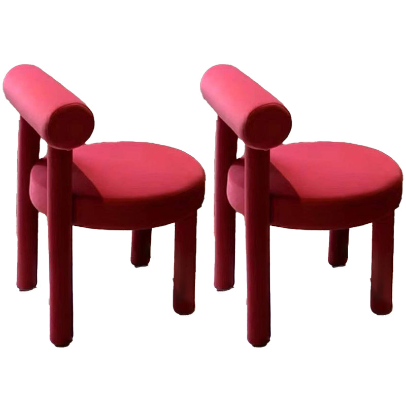 Modern Style Side Chair Upholstered Open Back Armless Dining Chair for Home