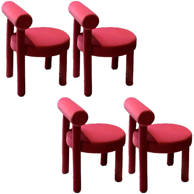 Modern Style Side Chair Upholstered Open Back Armless Dining Chair for Home