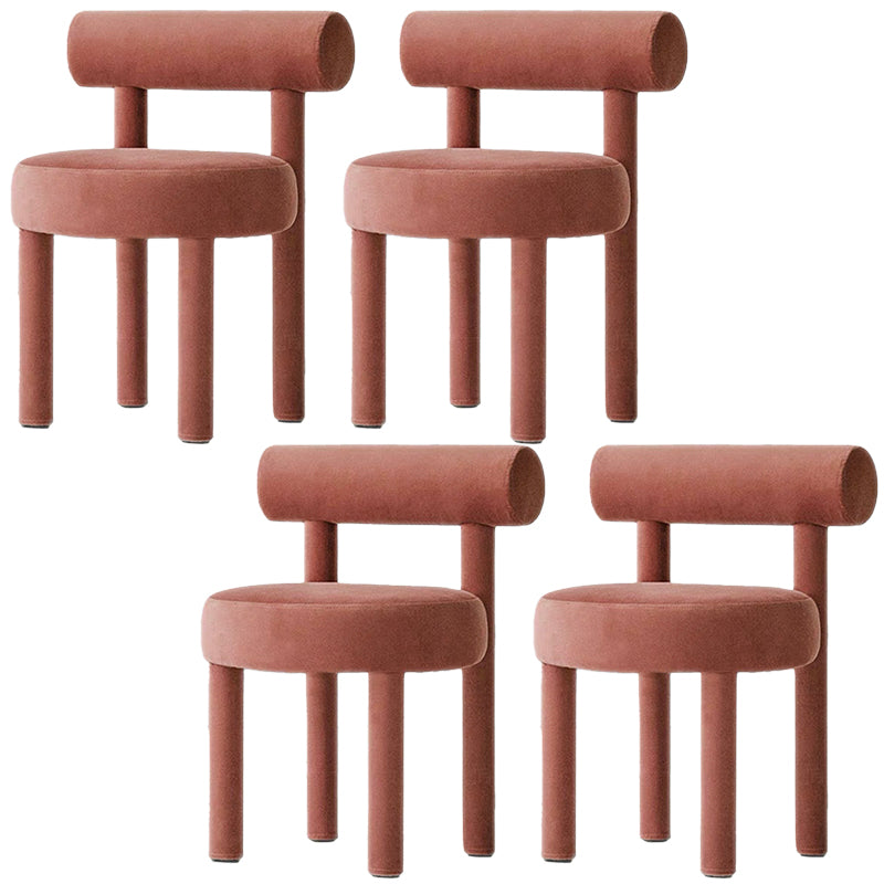 Modern Style Side Chair Upholstered Open Back Armless Dining Chair for Home