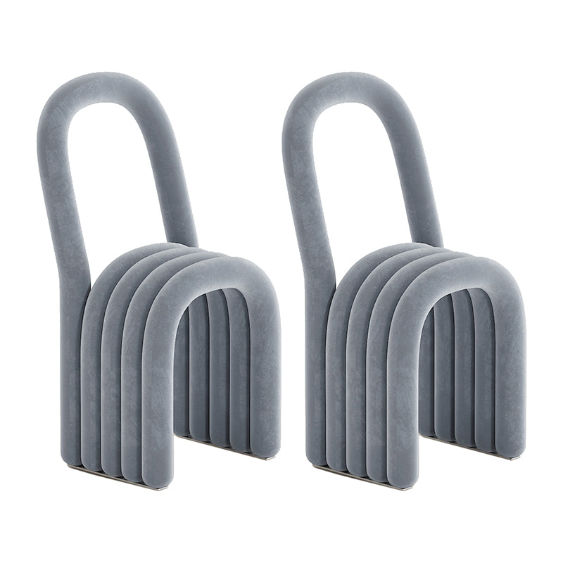 Modern Style Side Chair Velvet Open Back Armless Dining Chair for Home