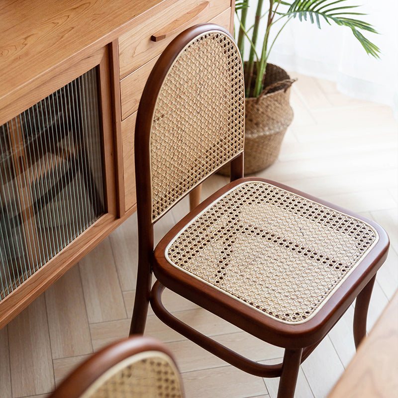 Traditional Side Chair Solid Wood Open Back Dining Chair for Home