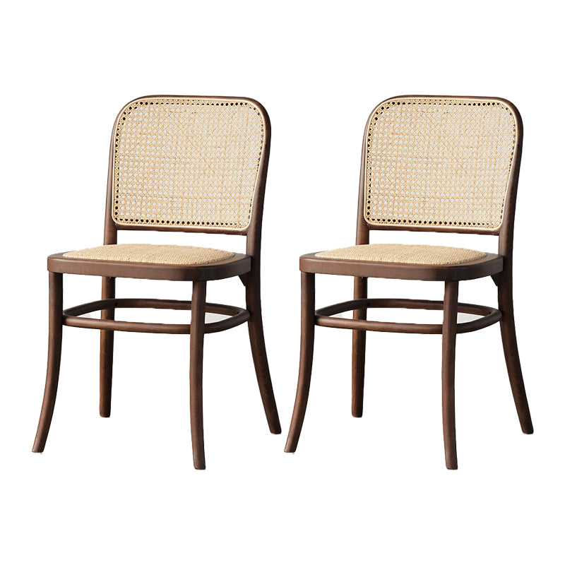 Traditional Style Side Chair Solid Wood Open Back Dining Chair for Hom