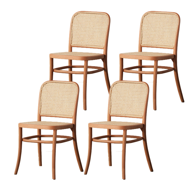 Traditional Style Side Chair Solid Wood Open Back Dining Chair for Hom