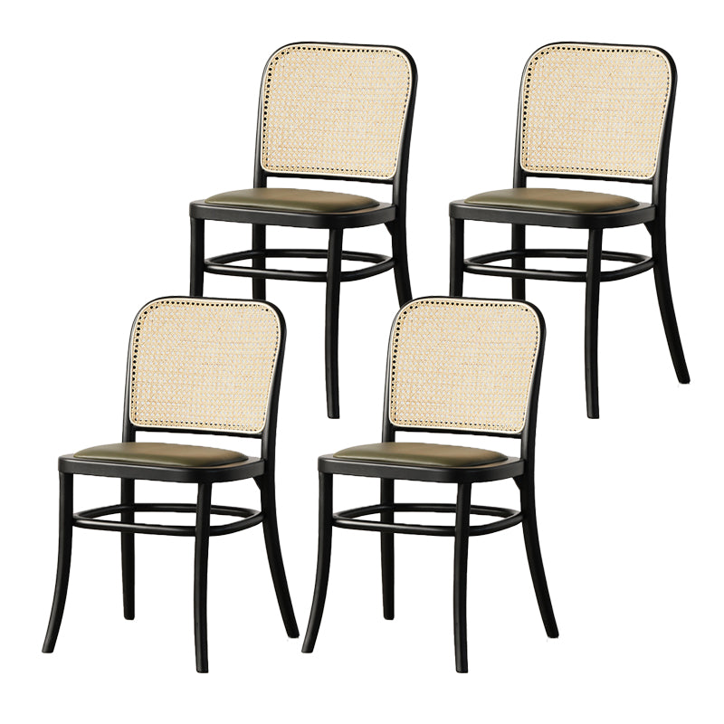 Traditional Style Side Chair Solid Wood Open Back Dining Chair for Hom