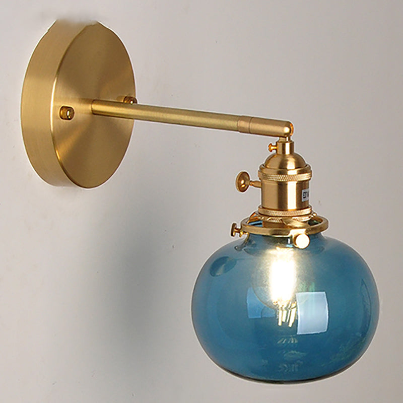 1-Light Geometric Wall Lights Modern Style Glass Wall Lighting Ideas