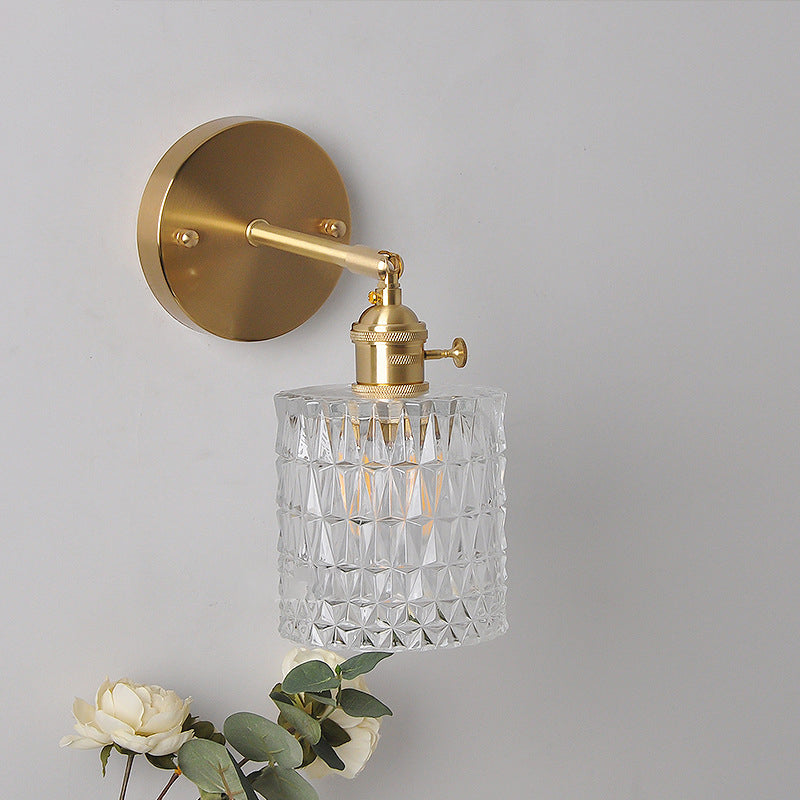1-Light Geometric Wall Lights Modern Style Glass Wall Lighting Ideas