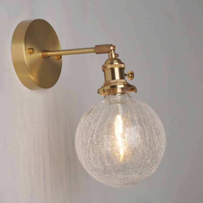 1-Light Geometric Wall Lights Modern Style Glass Wall Lighting Ideas