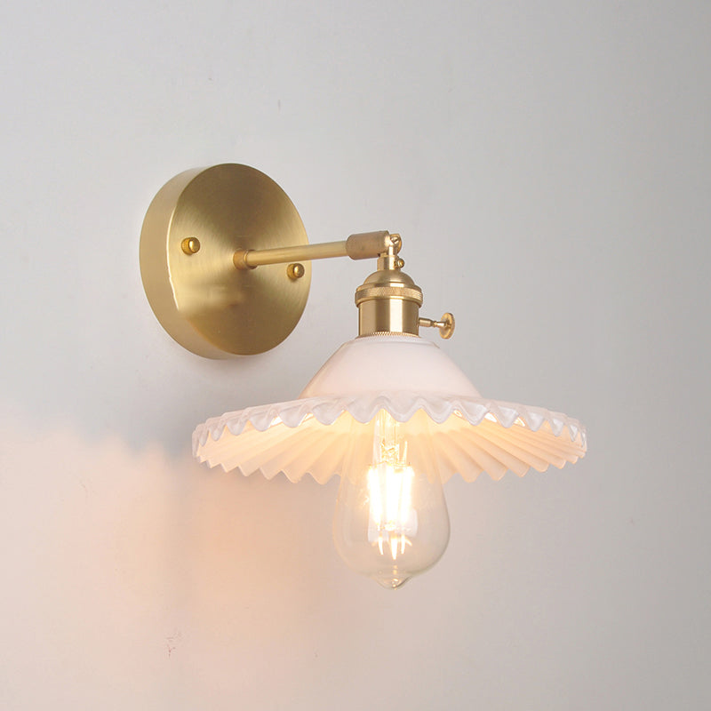 1-Light Geometric Wall Lights Modern Style Glass Wall Lighting Ideas