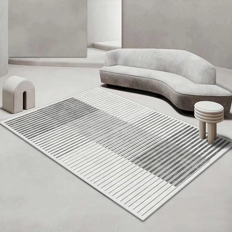 Orange Modern Rug Polyester Color Piece Rug Stain Resistant Rug for Living Room