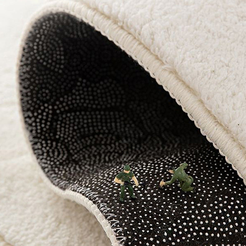 Brown Casual Rug Polyester Contrast Color Indoor Rug Non-Slip Backing Rug for Living Room