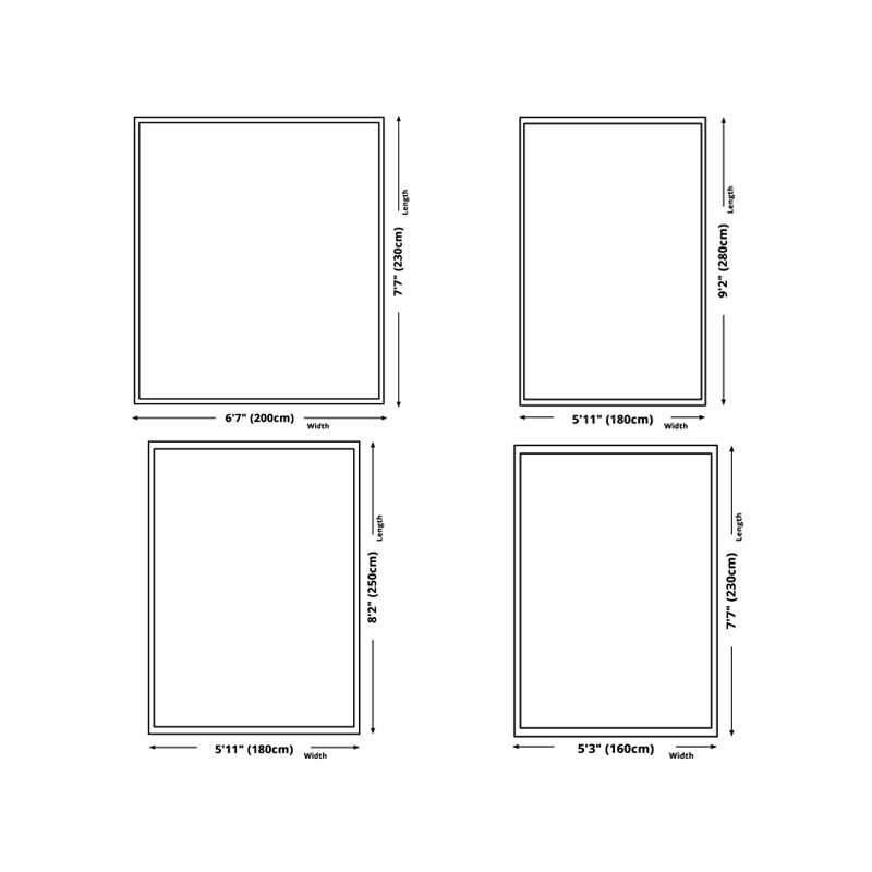 Brown Casual Rug Polyester Contrast Color Indoor Rug Non-Slip Backing Rug for Living Room