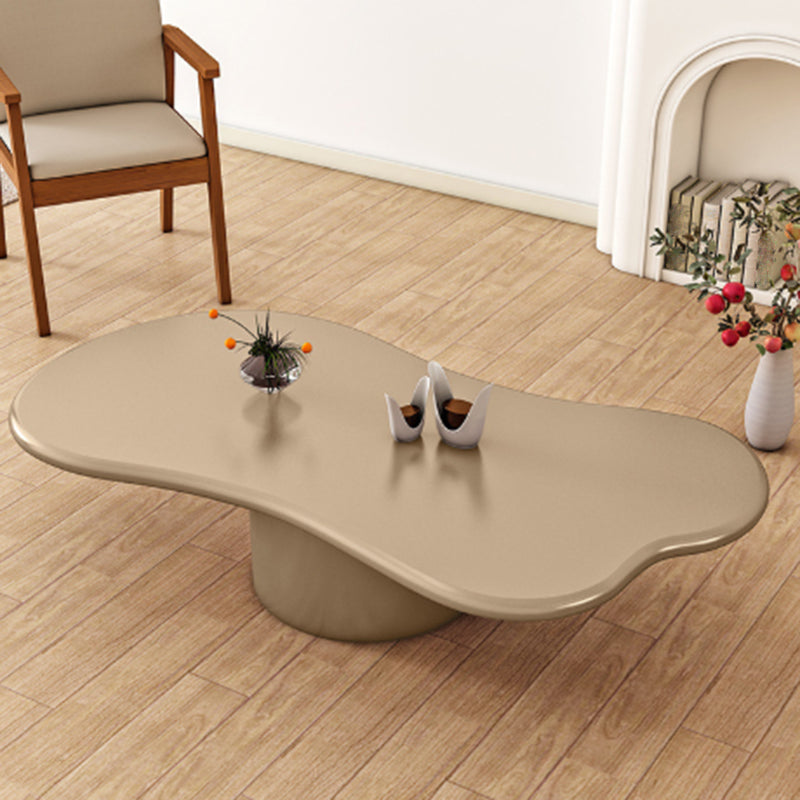 Modern Glass Steel Coffee Table with Four Legs Cocktail Table for Living Room