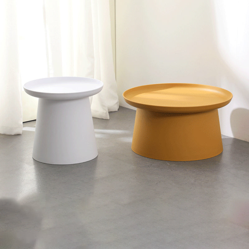 Modern Round Coffee Table Pedestal Cocktail Table for Living Room