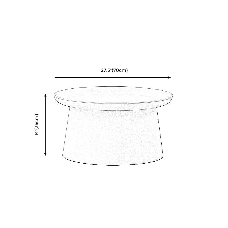 Modern Round Coffee Table Pedestal Cocktail Table for Living Room