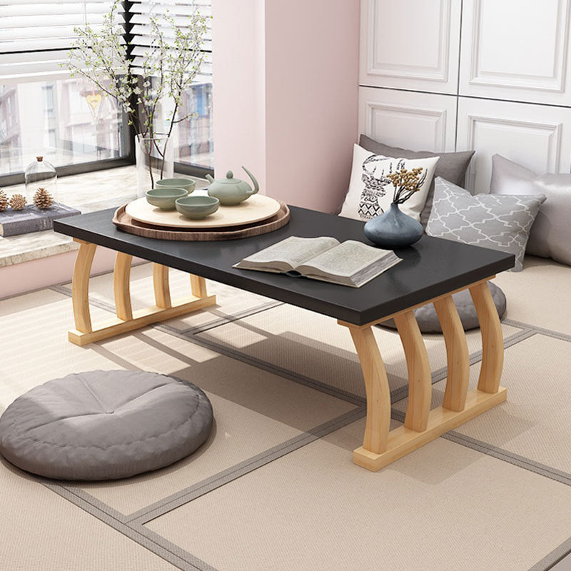 Nordic Rectangular Coffee Table 12.2-In Wooden Sled Cocktail Table