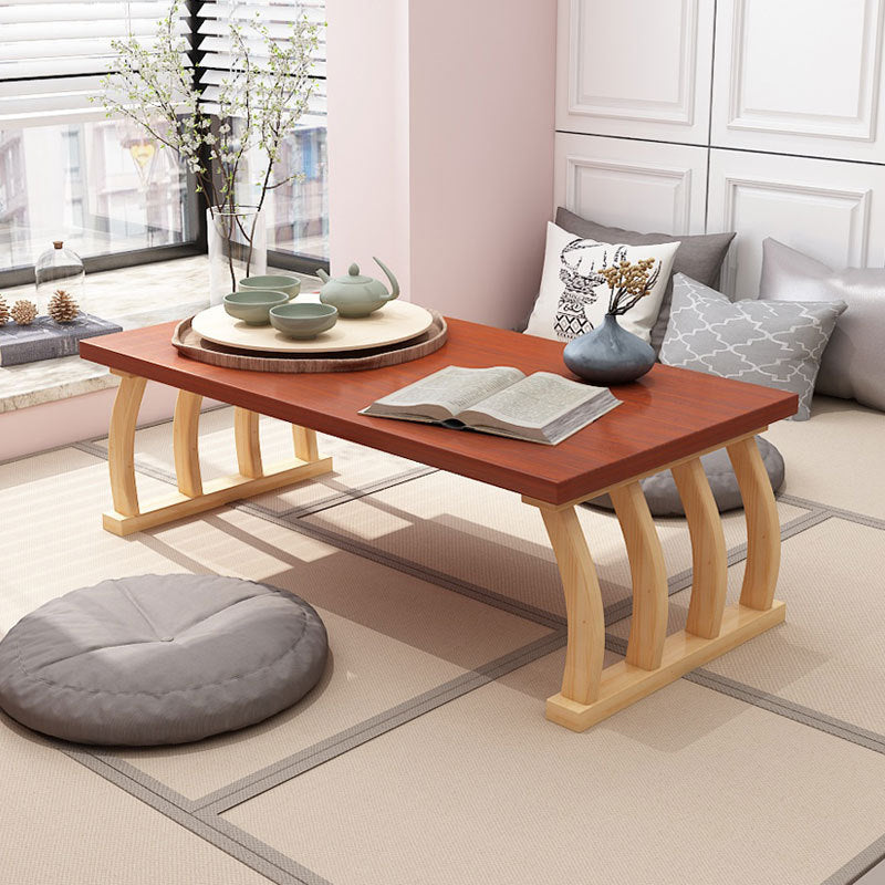 Nordic Rectangular Coffee Table 12.2-In Wooden Sled Cocktail Table