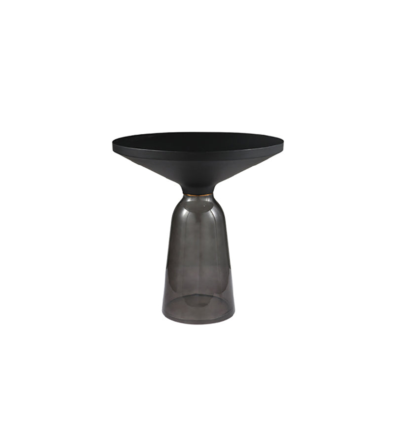 Modernism Pedestal 1 Single Coffee Table Round Glass Cocktail Table