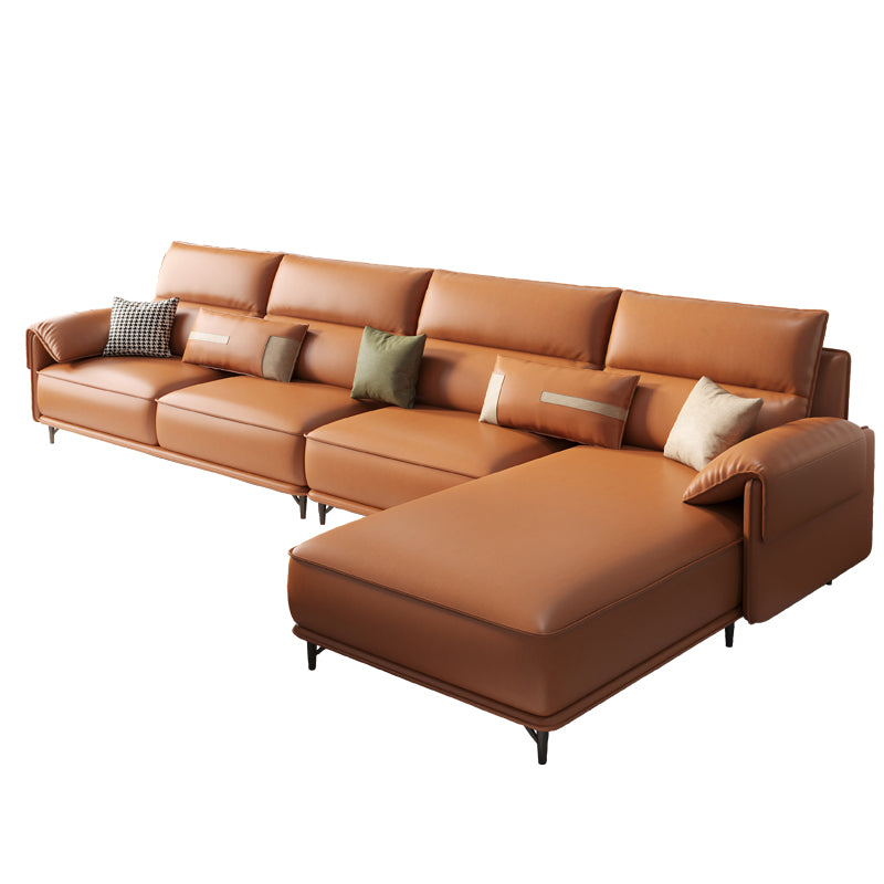 Pillow Top Arm Pillowed Back Cushions L-Shape Sectional Sofa with Chaise