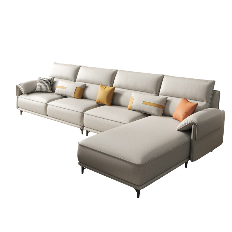 Pillow Top Arm Pillowed Back Cushions L-Shape Sectional Sofa with Chaise