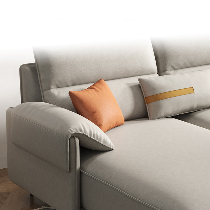 Pillow Top Arm Pillowed Back Cushions L-Shape Sectional Sofa with Chaise