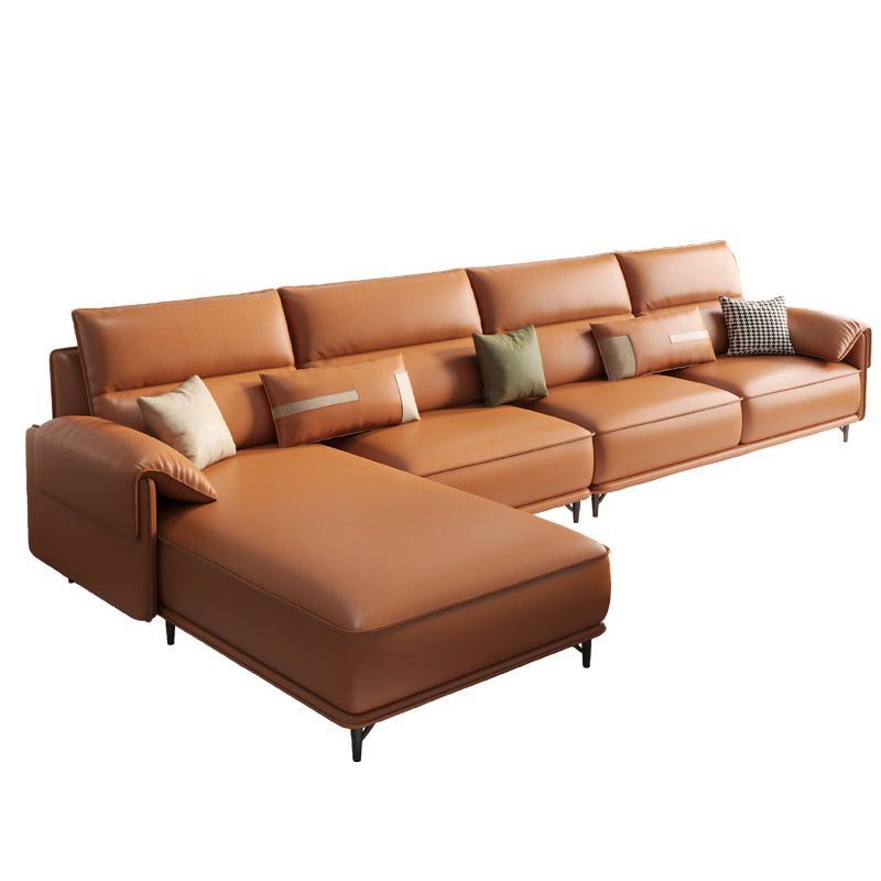 Pillow Top Arm Pillowed Back Cushions L-Shape Sectional Sofa with Chaise