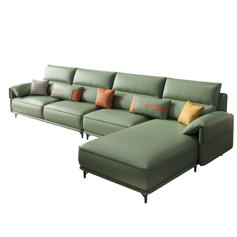 Pillow Top Arm Pillowed Back Cushions L-Shape Sectional Sofa with Chaise