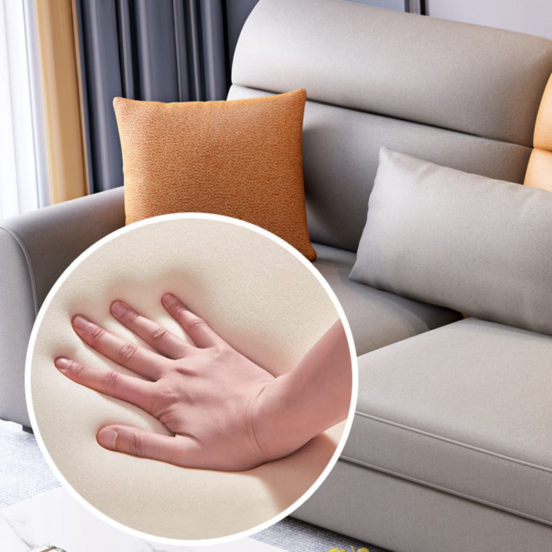 L-Shape Rolled Arm Pillowed Back Cushions Sectional Sofa with Chaise