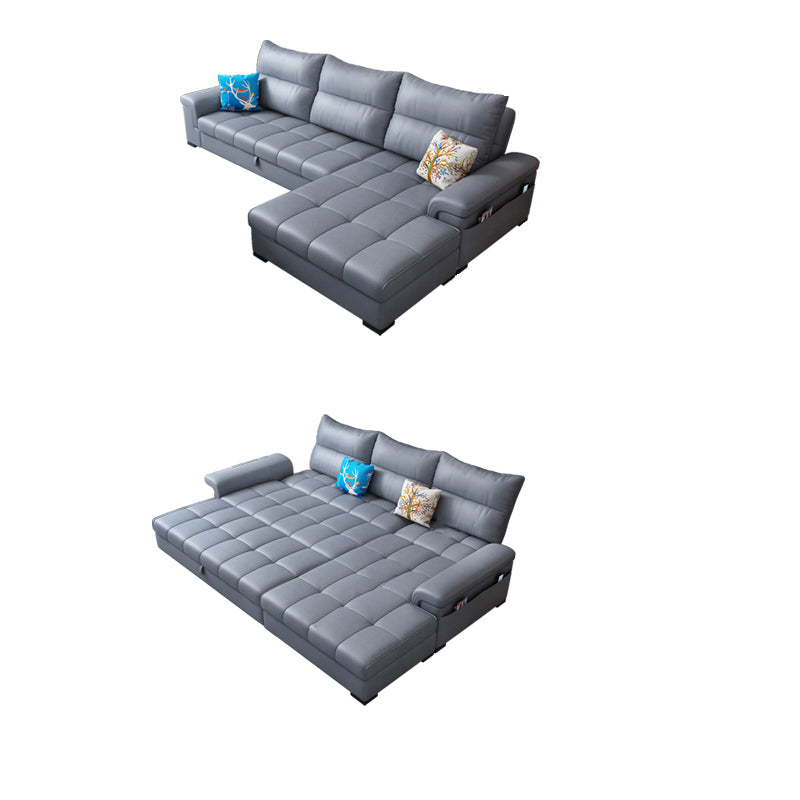 Tufted Back Faux Leather Stain-Resistant Furniture Sectionals