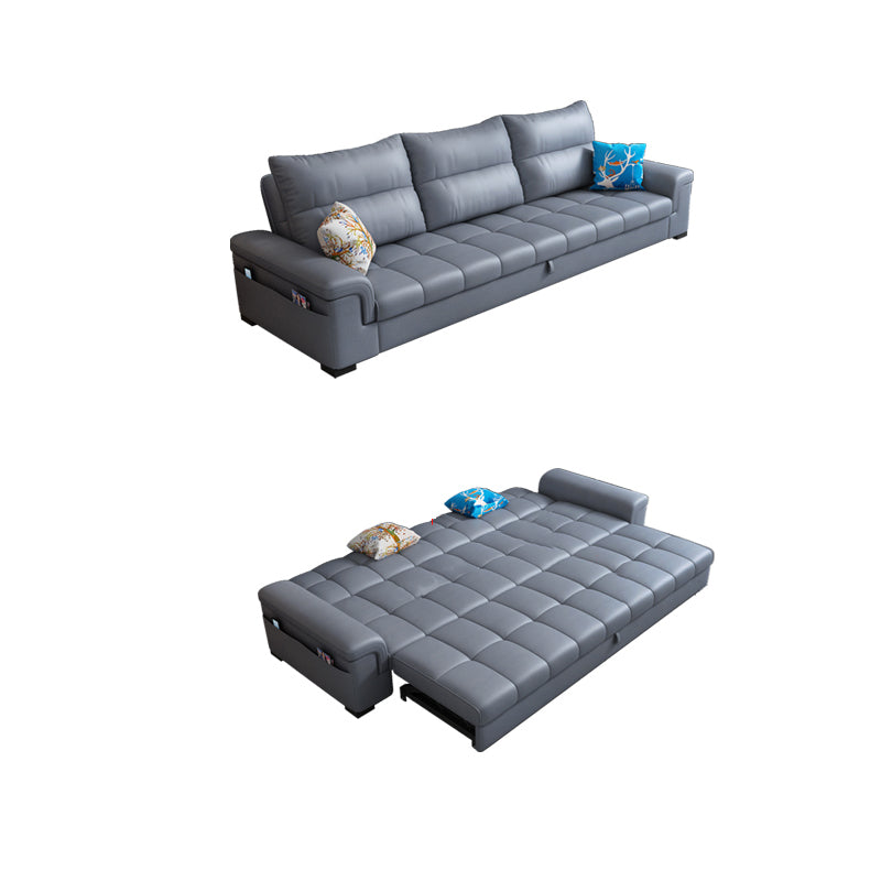 Tufted Back Faux Leather Stain-Resistant Furniture Sectionals