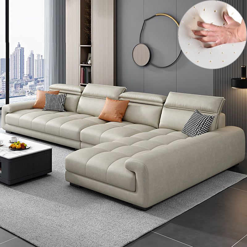 4-seater Sectional with Adjustable Head Pillow for Living Room