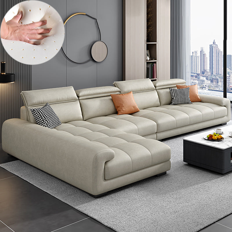 4-seater Sectional with Adjustable Head Pillow for Living Room