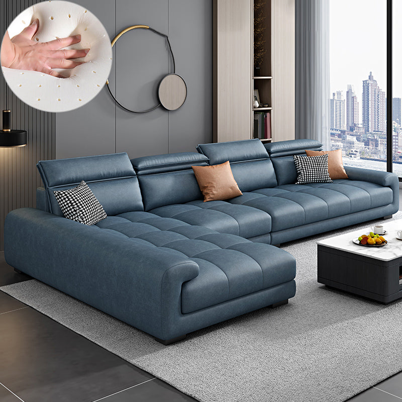 4-seater Sectional with Adjustable Head Pillow for Living Room
