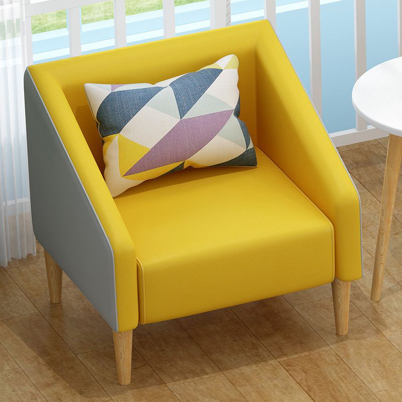 Arms Included Barrel Chair Pillow Back Accent Chair, 23.62" W √ó 23.62" L √ó 30.71" H