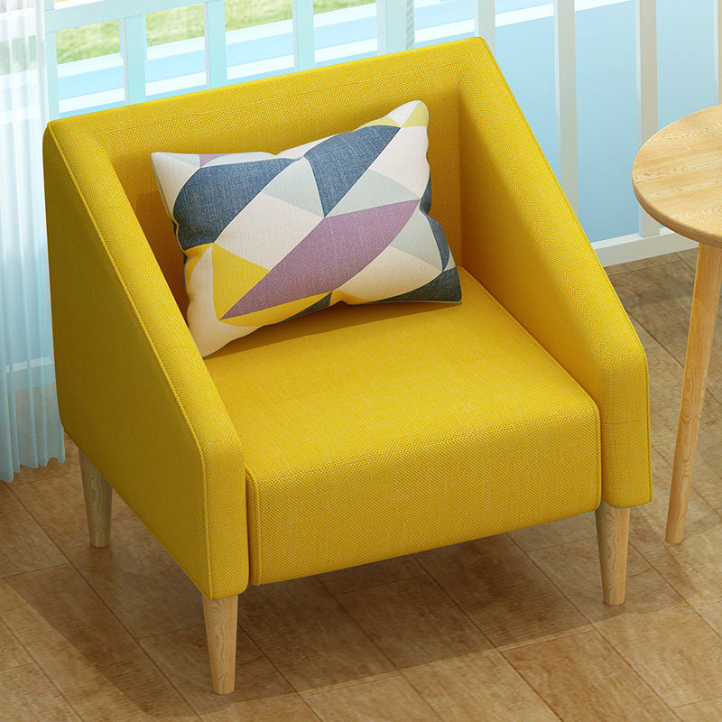 Arms Included Barrel Chair Pillow Back Accent Chair, 23.62" W √ó 23.62" L √ó 30.71" H