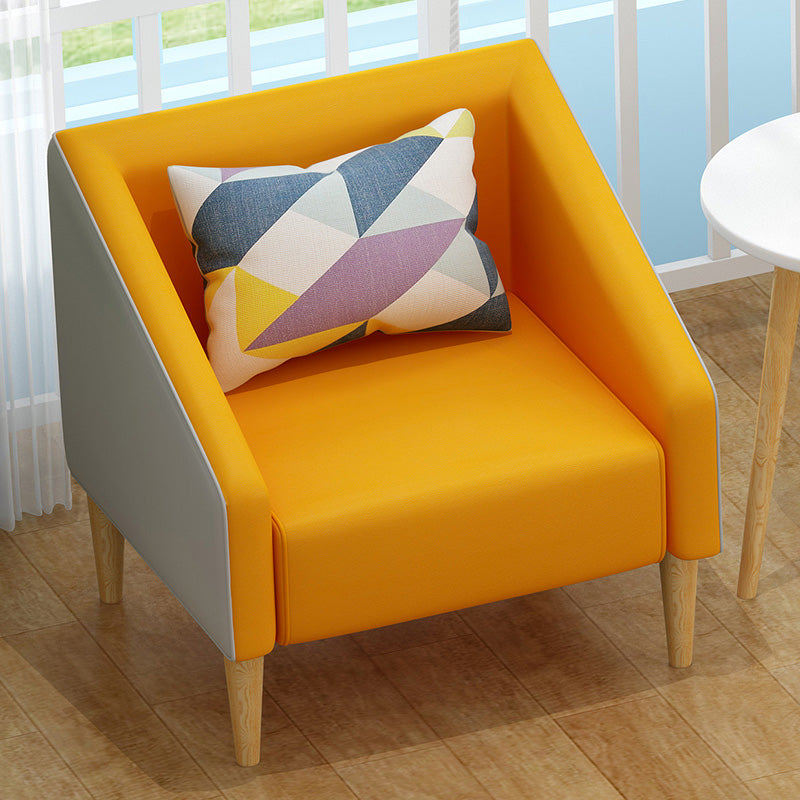 Arms Included Barrel Chair Pillow Back Accent Chair, 23.62" W √ó 23.62" L √ó 30.71" H