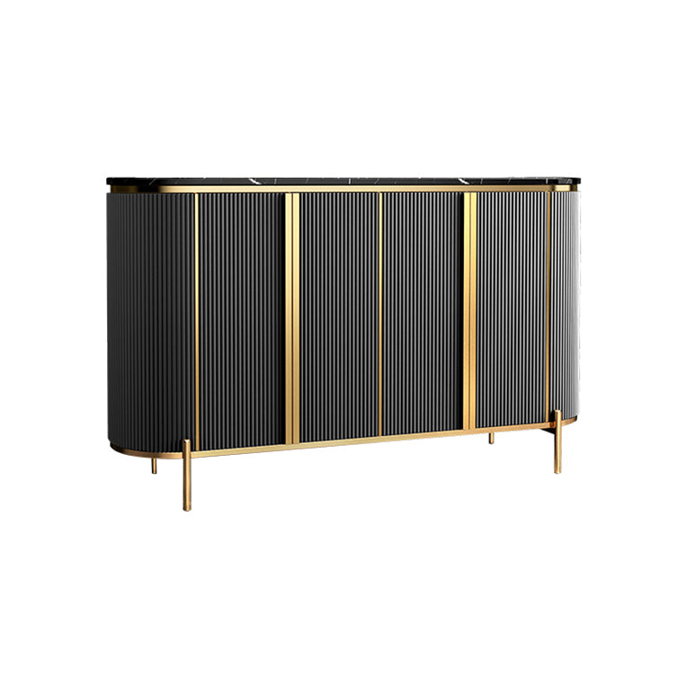 Glam Storage Sideboard Artificial Marble Top Sideboard for Living Room