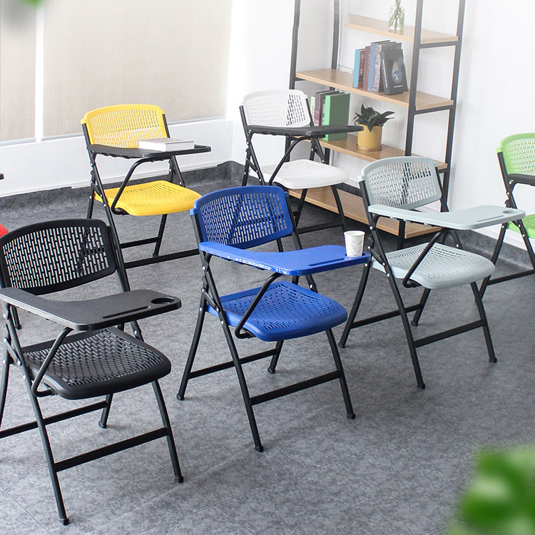 Armless Mid-Back Conference Chair Breathable Plastic Back and Seat Office Chair