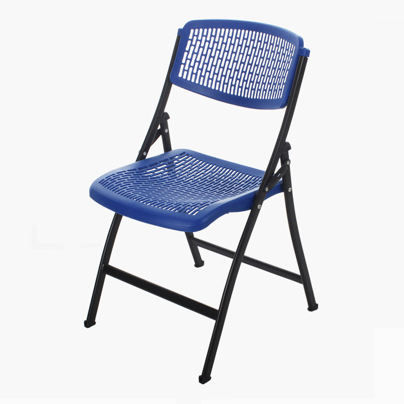 Armless Mid-Back Conference Chair Breathable Plastic Back and Seat Office Chair