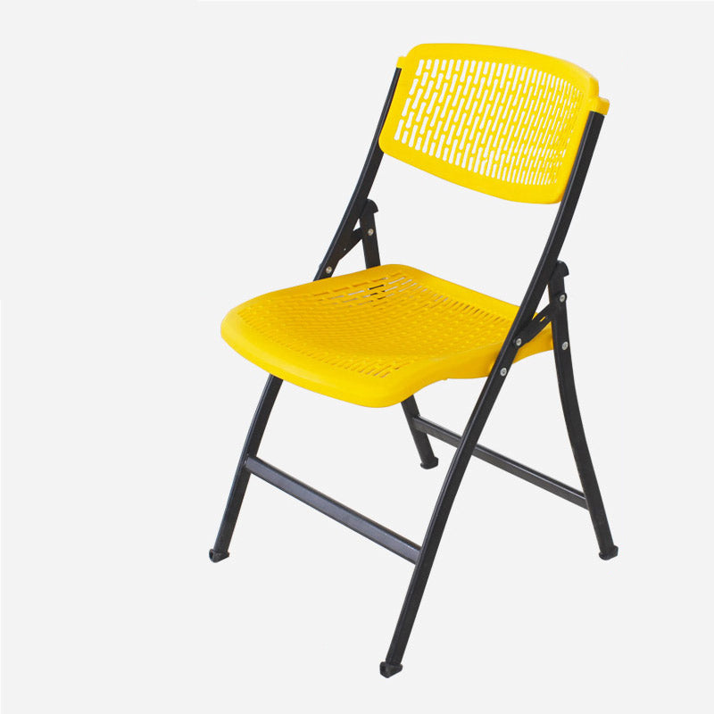 Armless Mid-Back Conference Chair Breathable Plastic Back and Seat Office Chair