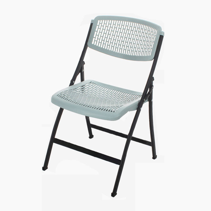 Armless Mid-Back Conference Chair Breathable Plastic Back and Seat Office Chair