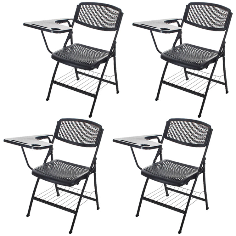 Armless Mid-Back Conference Chair Breathable Plastic Back and Seat Office Chair