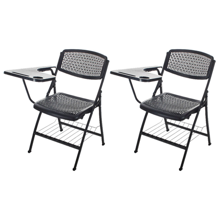 Armless Mid-Back Conference Chair Breathable Plastic Back and Seat Office Chair