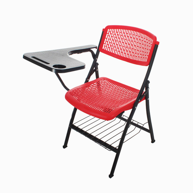 Armless Mid-Back Conference Chair Breathable Plastic Back and Seat Office Chair